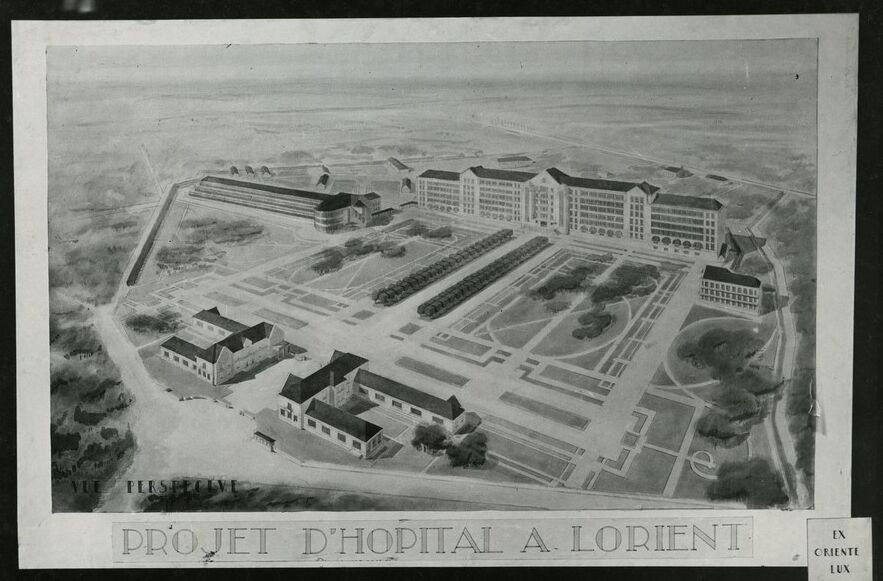 Projet d'extension de l'hôpital Bodelio  - années 1930