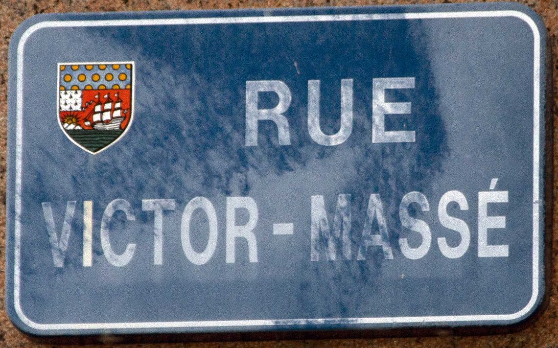 Plaque de la rue Victor Massé à Lorient
