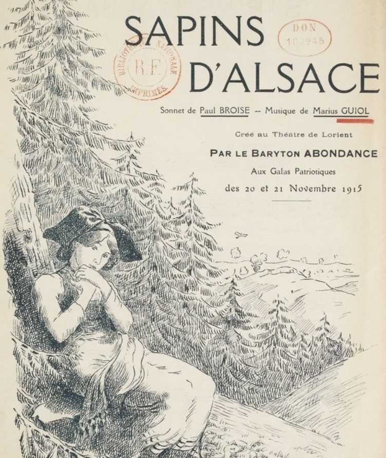 Partition de Sapin d'Alsace, de Marius Guiol - image BNF