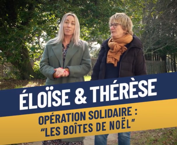 Eloïse et Thérèse et leurs boîtes solidaires de Noël, Talents de l'année 2021 de la Ville de Lorient. Cliquez !
